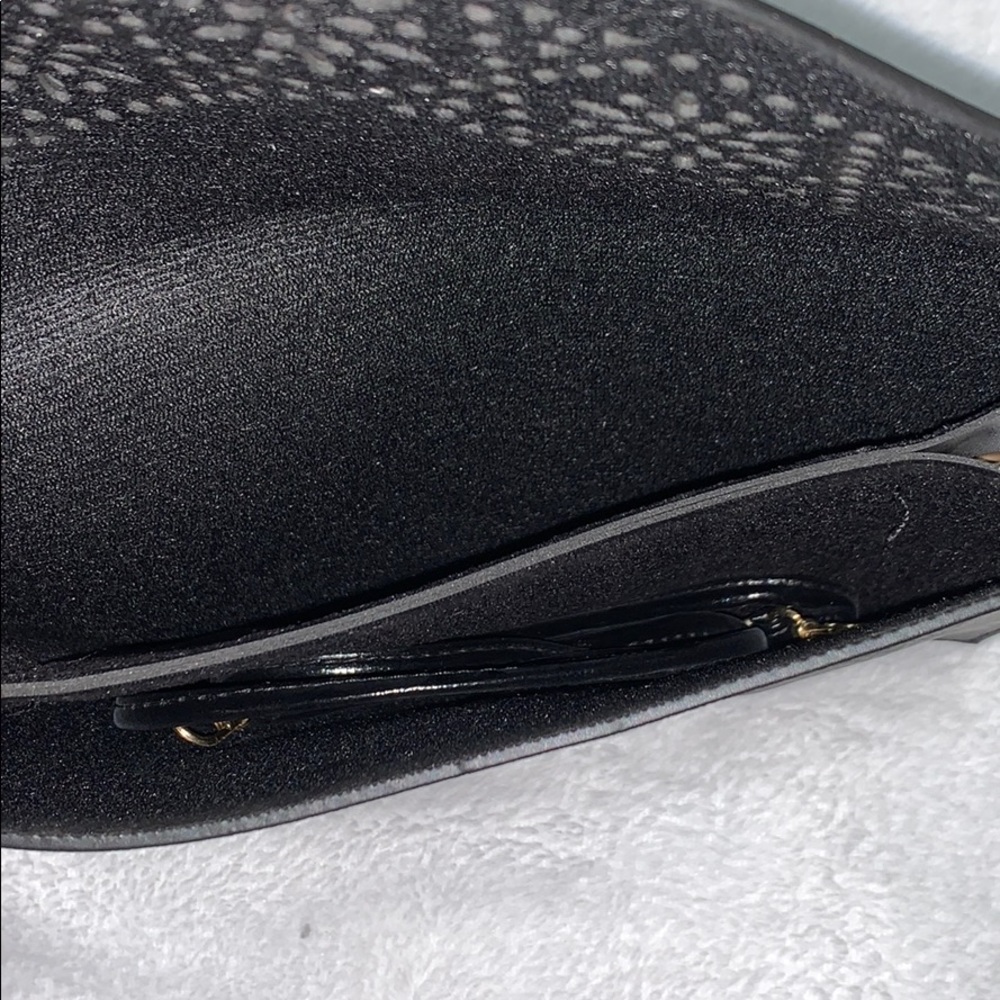 Black Mini Vegan Leather Crossbody - Picture 5 of 6